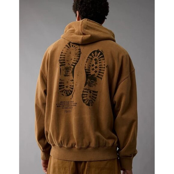 Timberland x American Eagle Logo Pullover Hoodie Size XS - Picture 1 of 10